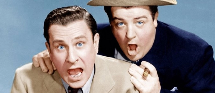 Photo of Lou Costello and Bud Abbott from the 1941 movie Hold That Ghost