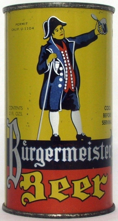 Can of Burgermeister Beer from San Francisco Brewing