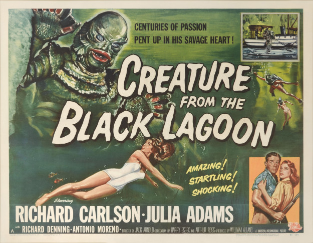 Movie poster for Creature from the Black Lagoon, story by Maurice Zimm